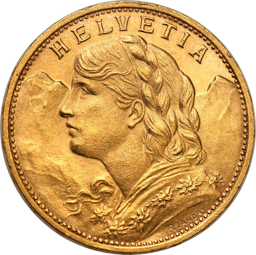 Szwajcaria 20 franków 1926 st.1 RZADKIE